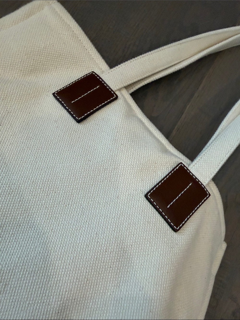Bally Cream Canvas Tote with Brown Leather Accents - Picture 4 of 7